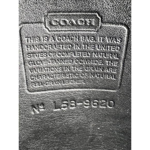 Vintage Coach black leather turnlock crossbody | made in USA LS3-9620 - Picture 11 of 13